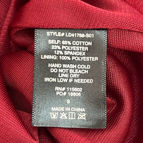 LUSH Cutout V-Neck Sleeveless Dress Burgundy Red Size Small - Picture 12 of 13